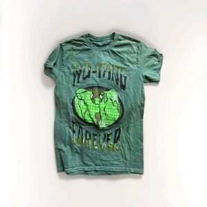 Wu Tang Shirt Small Green American Hip Hop Band Music Tour New York Cotton